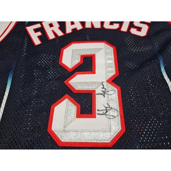 VTG Reebok Authentic Houston Rockets Steve Francis SIGNED Jersey Blue Size 48 - Picture 4 of 16